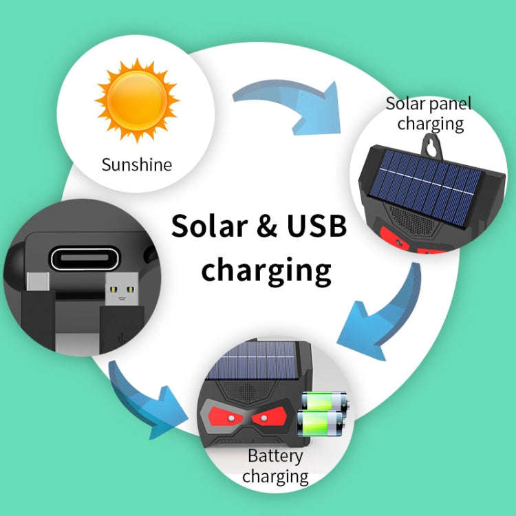 Outdoor Ultrasonic Solar Mouse Repeller LED Flash Animal Repeller(SJZ059)