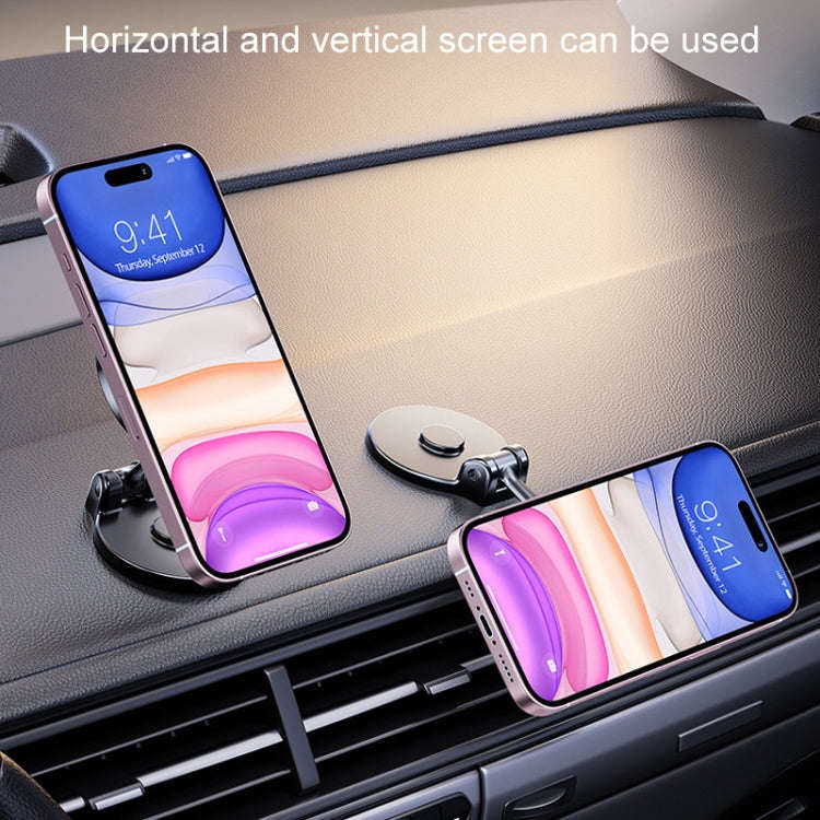 D50 Magnetic Folding Car Phone Holder Rotatable Dashboard Stick-On Navigation Stand