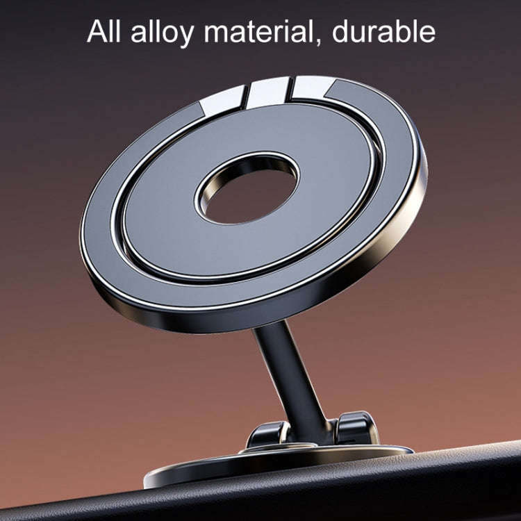 D50 Magnetic Folding Car Phone Holder Rotatable Dashboard Stick-On Navigation Stand