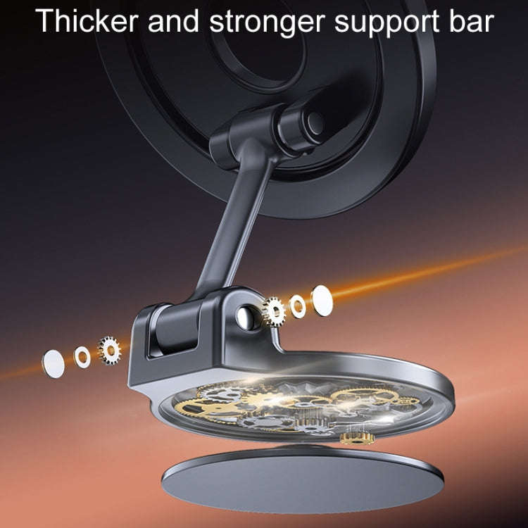 D50 Magnetic Folding Car Phone Holder Rotatable Dashboard Stick-On Navigation Stand