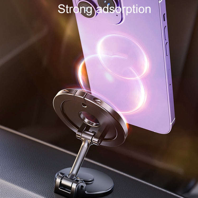 D50 Magnetic Folding Car Phone Holder Rotatable Dashboard Stick-On Navigation Stand