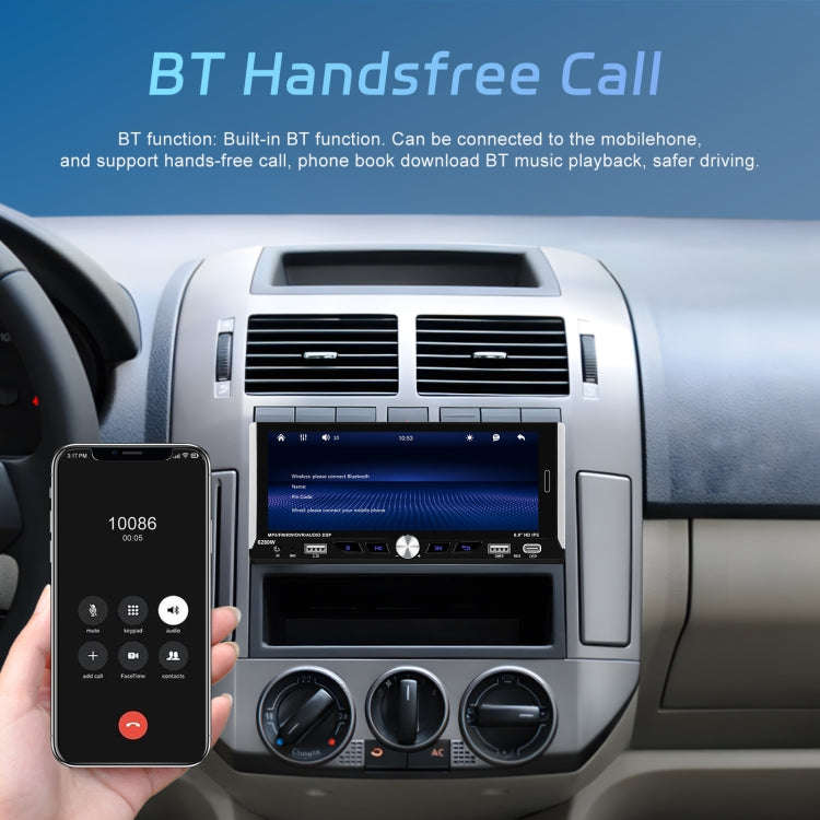 Single Spindle 6.9 inch MP5 With Knob Player Carplay Function Car MP4 Backup Camera, Specificatio...