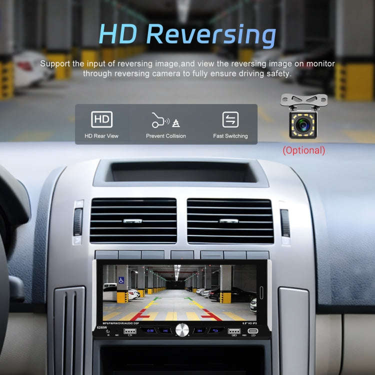 Single Spindle 6.9 inch MP5 With Knob Player Carplay Function Car MP4 Backup Camera, Specificatio...