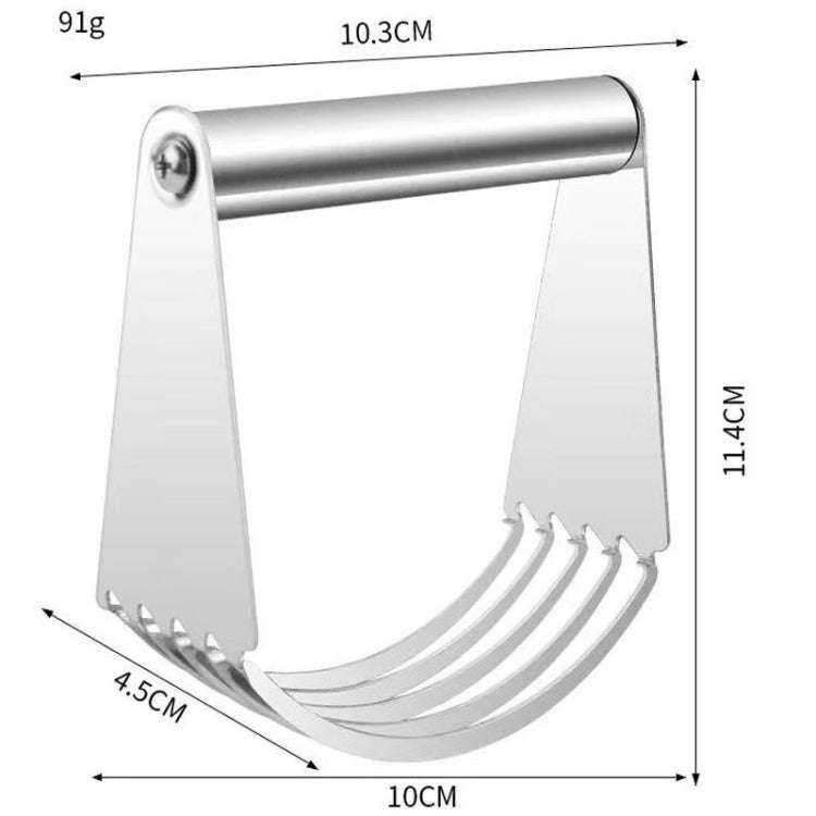 Stainless Steel Cutter 5-Layer Curved Dough Mixer Kitchen Baking Flour Cutter Gadgets(91g)