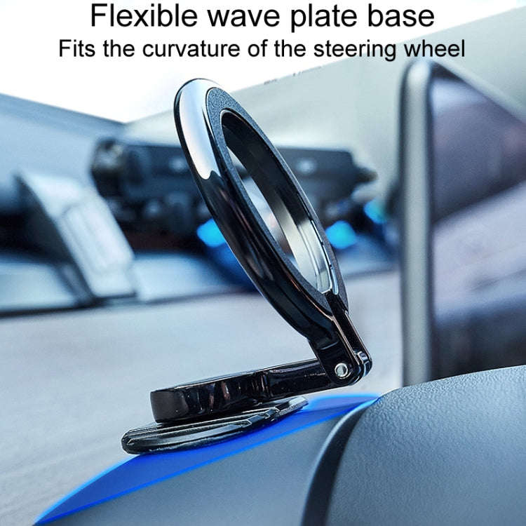 D21 Magnetic Folding Car Phone Holder Rotatable Steering Wheel Stick-On Navigation Stand