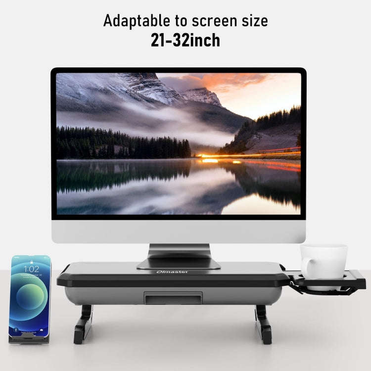 Oimaster Monitor Stand Riser Adjustable Height Laptop Bracket With Storage Drawer, Spec: Upgrade