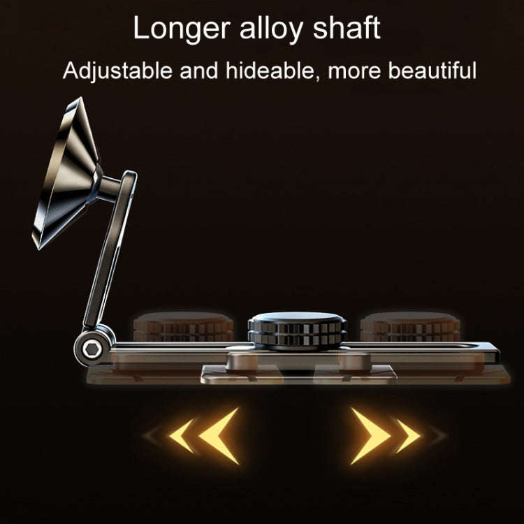 D31 Foldable Suspension Car Phone Holder Magnetic Slide Type Metal Navigation Stand