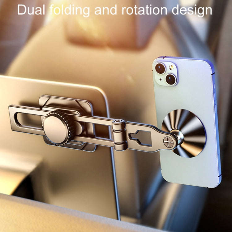 D31 Foldable Suspension Car Phone Holder Magnetic Slide Type Metal Navigation Stand