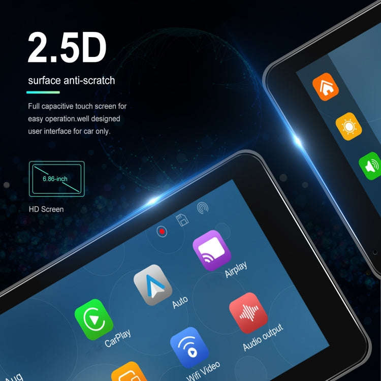 6.86 Inch 4KDVR Smart Screen Player, Specification: Standard+64G Memory Card