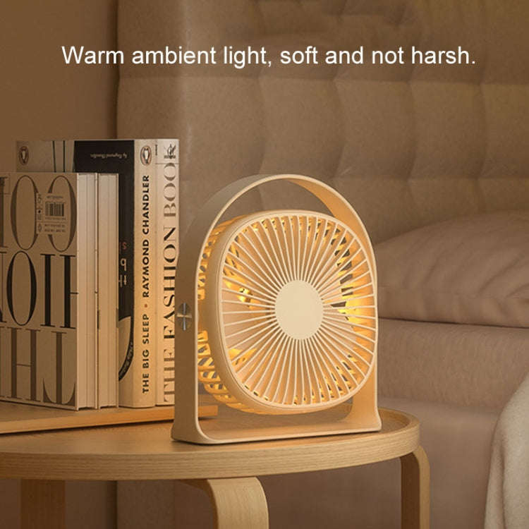 Lightweight USB Charging Nightlight Desktop Fan Summer Office Student Outdoor Multifunctional Sma...