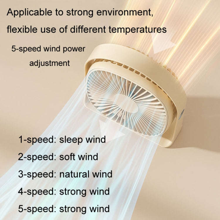 Lightweight USB Charging Nightlight Desktop Fan Summer Office Student Outdoor Multifunctional Sma...
