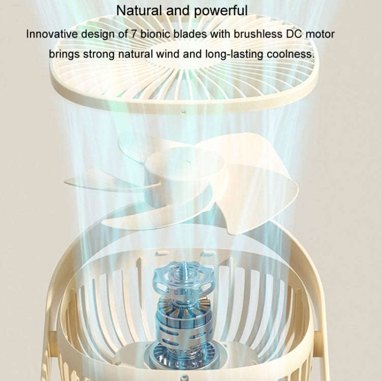 Lightweight USB Charging Nightlight Desktop Fan Summer Office Student Outdoor Multifunctional Sma...