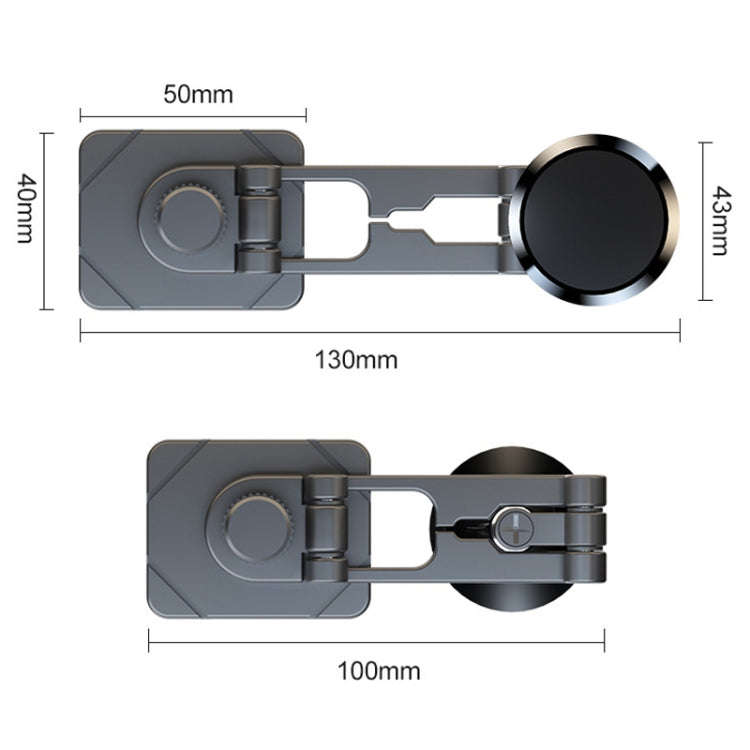 D30 Foldable Suspension Car Phone Holder Magnetic Adhesive Type Metal Navigation Stand