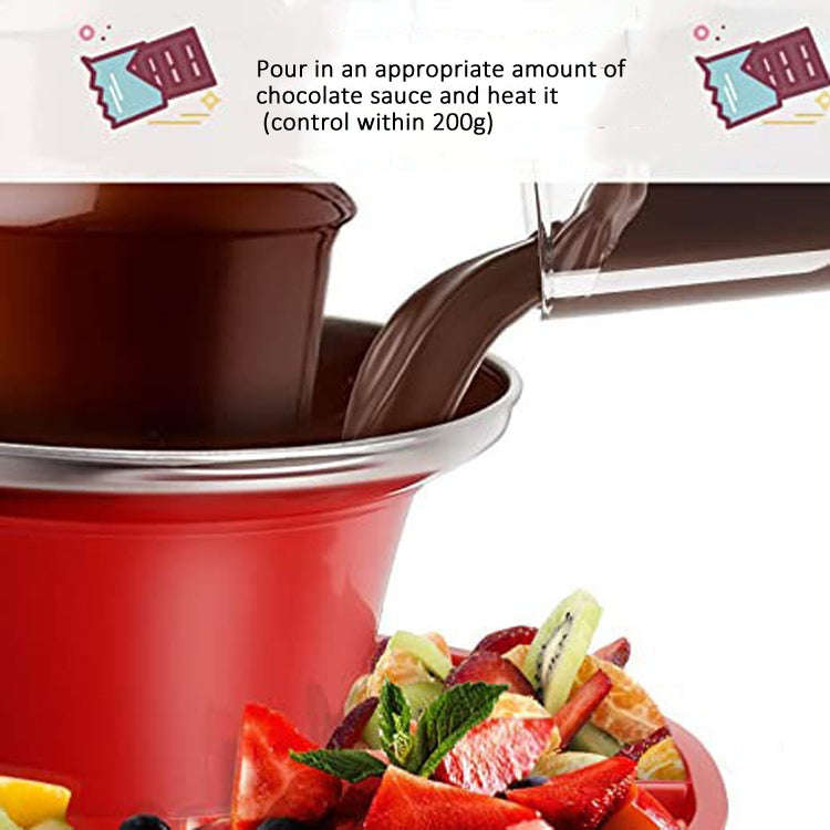 35W  3 Tier Chocolate Fountain  Mini Fondue Set with Hot Melting Pot Base 110V US Plug