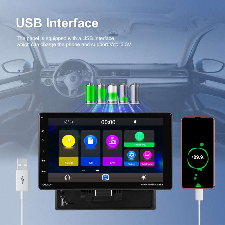 9 Inch Disassembly Screen MP5 Player Android Wireless CarPlay Reversing Image Integrated Machine(...