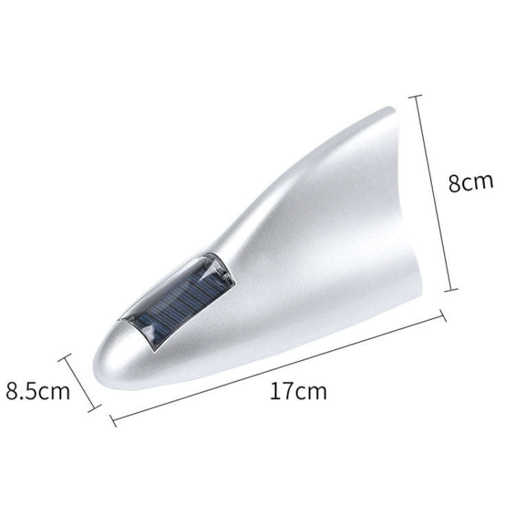 Solar Remote Control Signal Radio Shark Fin Antenna Anti-Tailgating Roof Warning Light(Red)