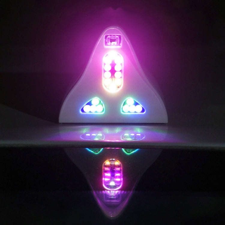 Solar Remote Control Signal Radio Shark Fin Antenna Anti-Tailgating Roof Warning Light(White)