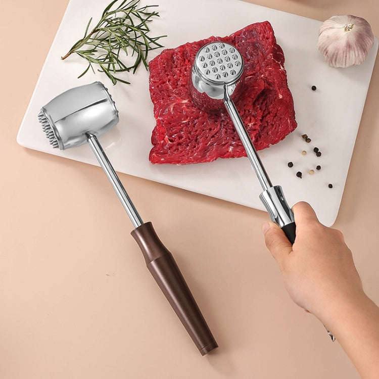 304 Stainless Steel Beef Hammer Thickened Solid Knocker Kitchen Double Sided Meat Looser, Handle:...