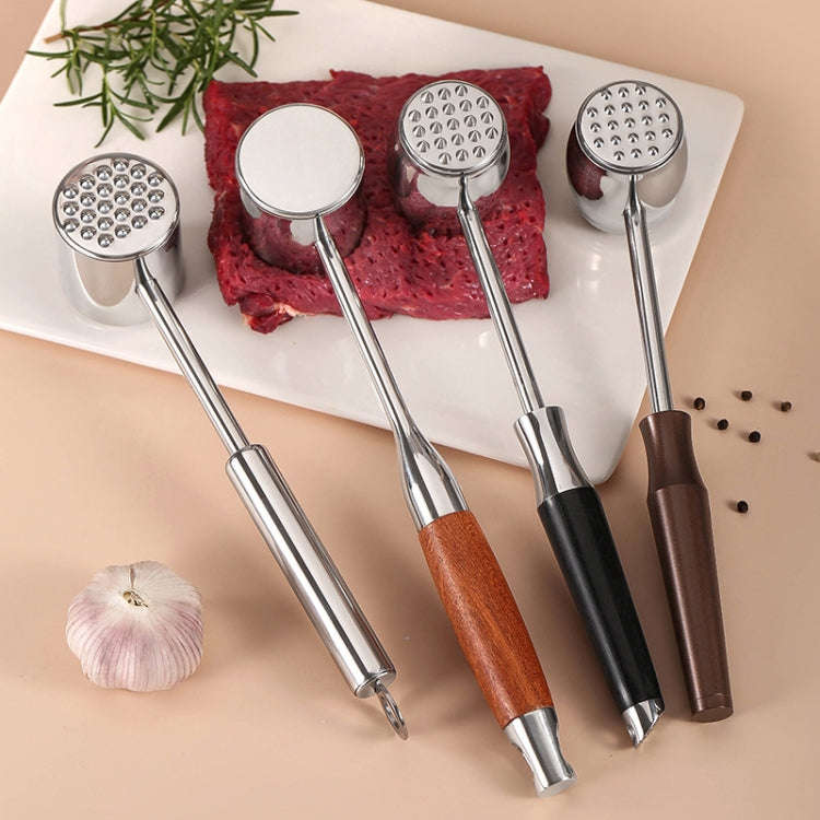 304 Stainless Steel Beef Hammer Thickened Solid Knocker Kitchen Double Sided Meat Looser, Handle:...