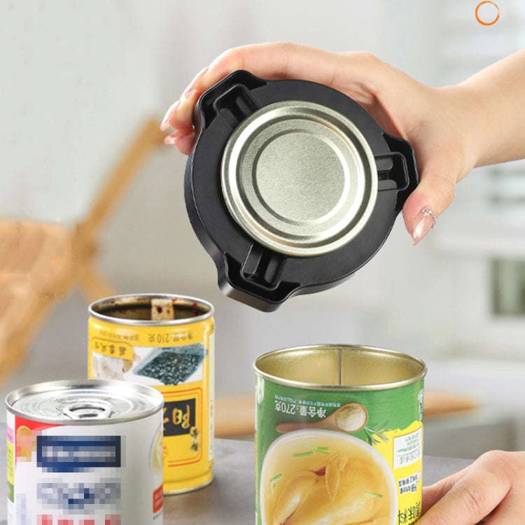 Magnetic Rotatable Can Opener Portable Beer Coke Manual Bottle Opener(Black)