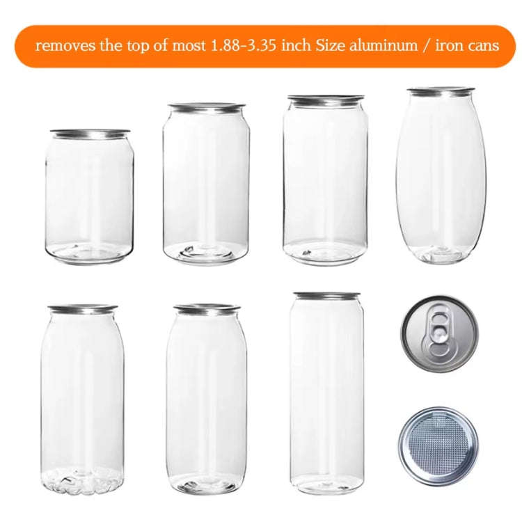 Magnetic Rotatable Can Opener Portable Beer Coke Manual Bottle Opener(Black)