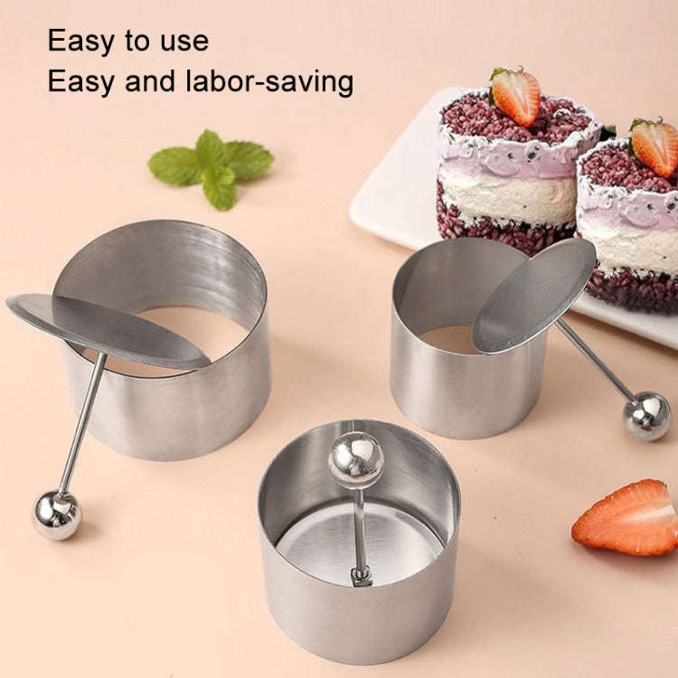 Small Stainless Steel Tiramisu Mold Mousse Cake Disk Mold
