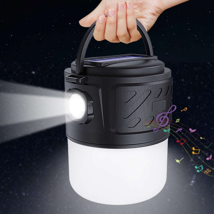 DV-V12 Outdoor Solar Camping Light FM Card Bluetooth Speaker(Blue)