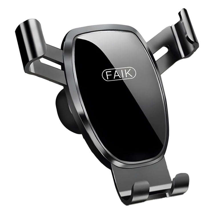 FAIK Car Cell Phone Holder Air Vent Triangle Gravity Sensor Car Phone Bracket, Color: Black Mirro...