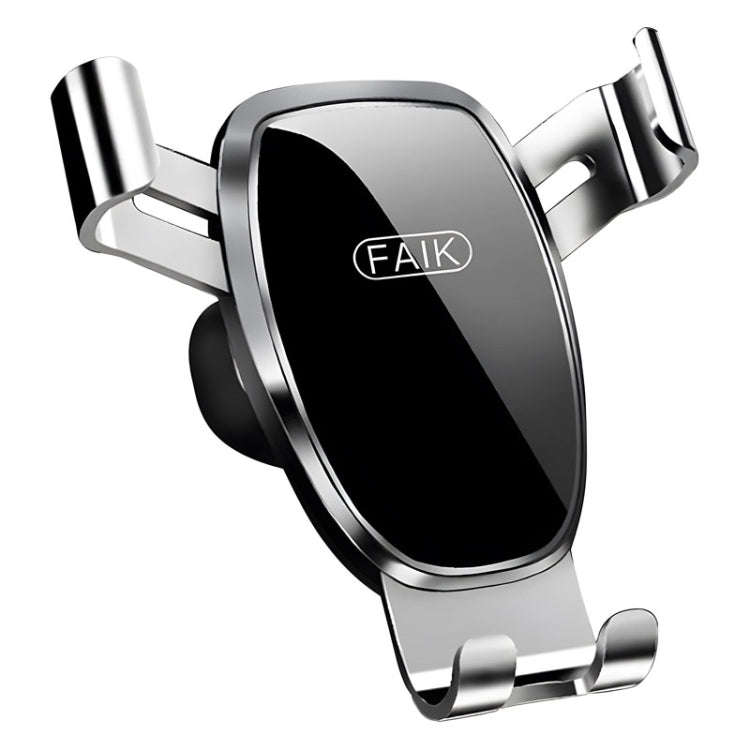 FAIK Car Cell Phone Holder Air Vent Triangle Gravity Sensor Car Phone Bracket, Color: Silve Mirro...
