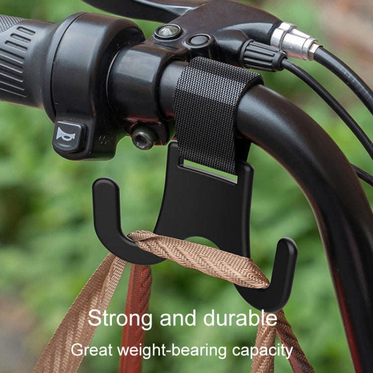 Car Electrical Bike Dual Hooks Stroller Portable Multi-Purpose Pole Hangers(Black)