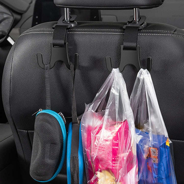 Car Electrical Bike Dual Hooks Stroller Portable Multi-Purpose Pole Hangers(Black)