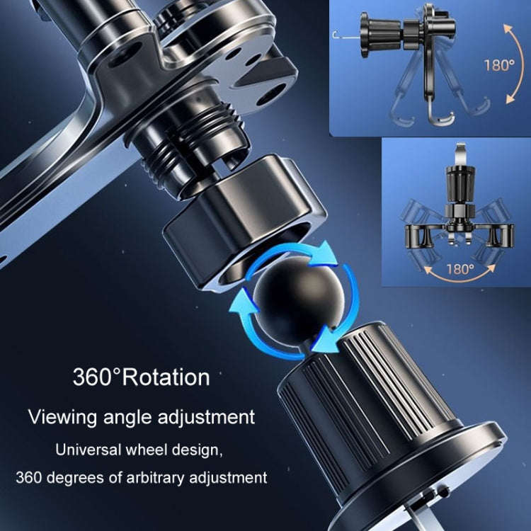 BUDK Triangle Gravity Sensor Car Phone Bracket Car Air Vent Navigation Holder, Model: Hook Model