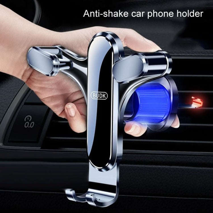 BUDK Triangle Gravity Sensor Car Phone Bracket Car Air Vent Navigation Holder, Model: Hook Model