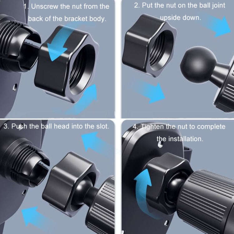BUDK Triangle Gravity Sensor Car Phone Bracket Car Air Vent Navigation Holder, Model: Hook Model