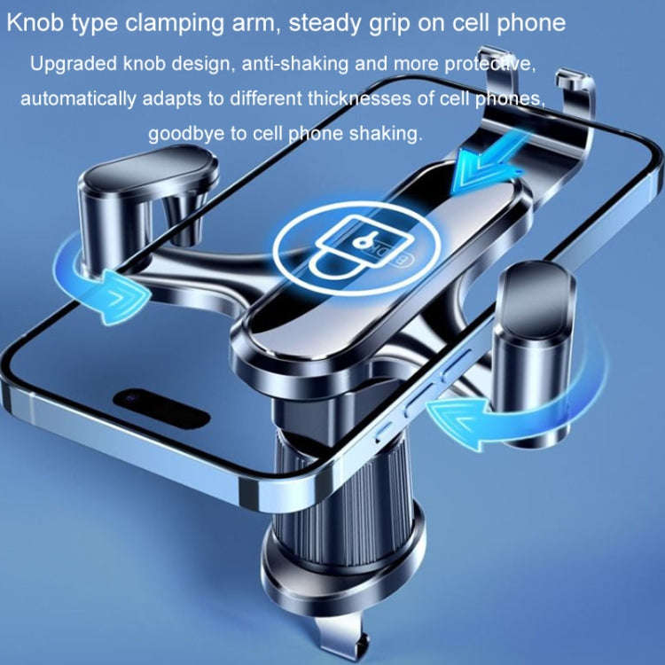 BUDK Triangle Gravity Sensor Car Phone Bracket Car Air Vent Navigation Holder, Model: Hook Model