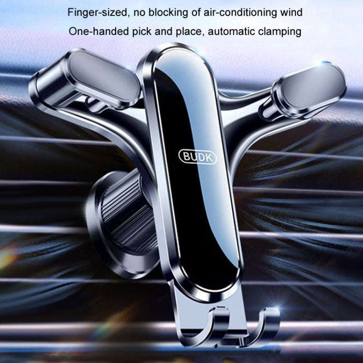 BUDK Triangle Gravity Sensor Car Phone Bracket Car Air Vent Navigation Holder, Model: Hook Model