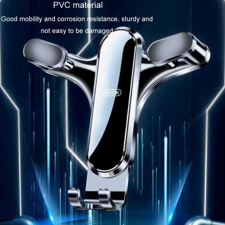 BUDK Triangle Gravity Sensor Car Phone Bracket Car Air Vent Navigation Holder, Model: Hook Model