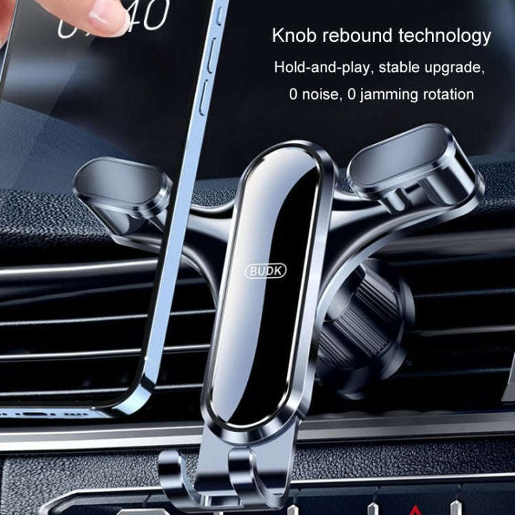 BUDK Triangle Gravity Sensor Car Phone Bracket Car Air Vent Navigation Holder, Model: Hook Model