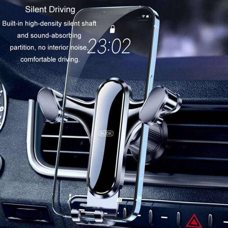 BUDK Triangle Gravity Sensor Car Phone Bracket Car Air Vent Navigation Holder, Model: Hook Model