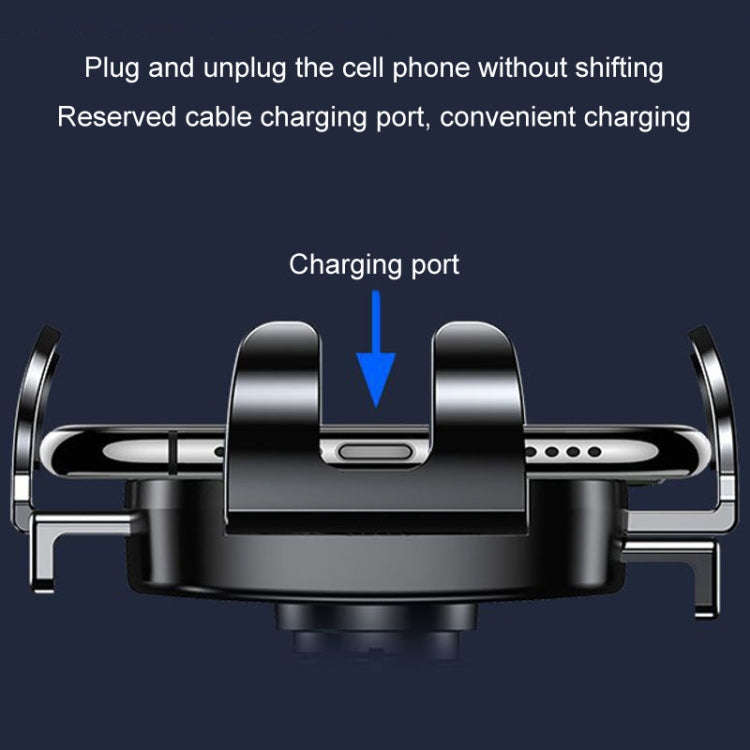 BUDK Anti-shake Car Phone Bracket Car Navigation Air Vent Fixed Gravity Support Stand(Black)