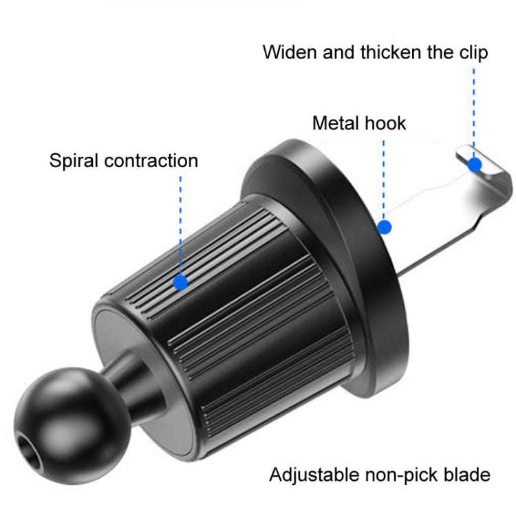 BUDK Anti-shake Car Phone Bracket Car Navigation Air Vent Fixed Gravity Support Stand(Black)