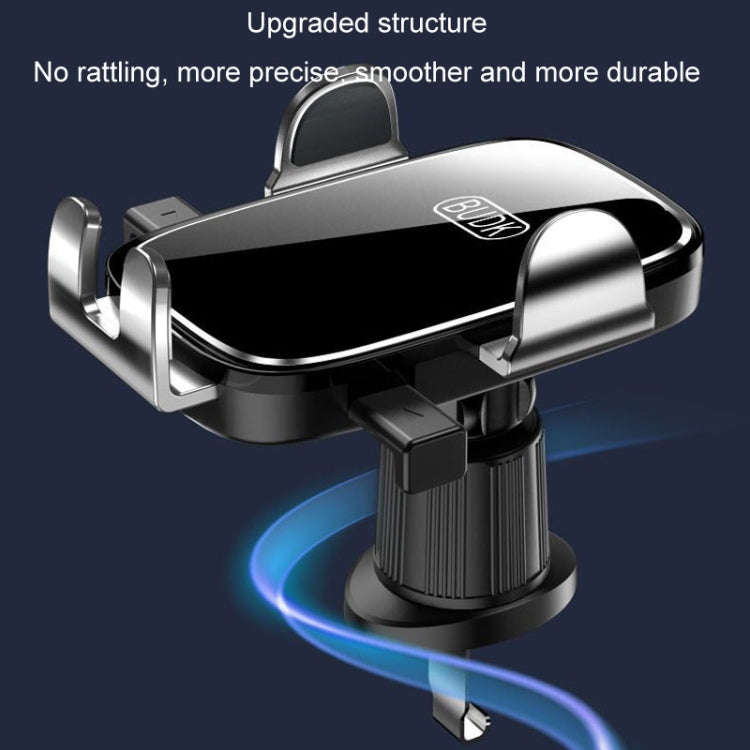 BUDK Anti-shake Car Phone Bracket Car Navigation Air Vent Fixed Gravity Support Stand(Black)
