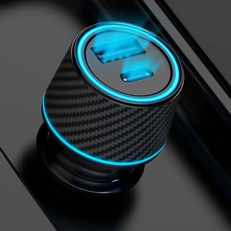 QIAKEY Dual Fast Charging Charger One To Two Cigarette Lighter, Size: TH218 36W(Black)