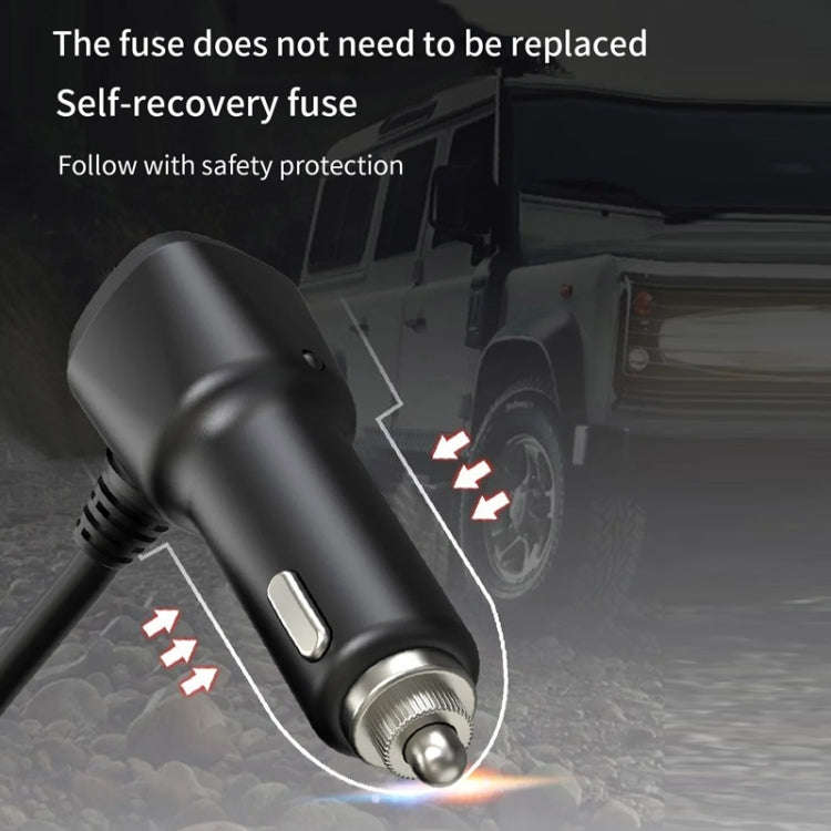 120W Digital Display Cigarette Lighter Car Fast Charging Charger(Black)