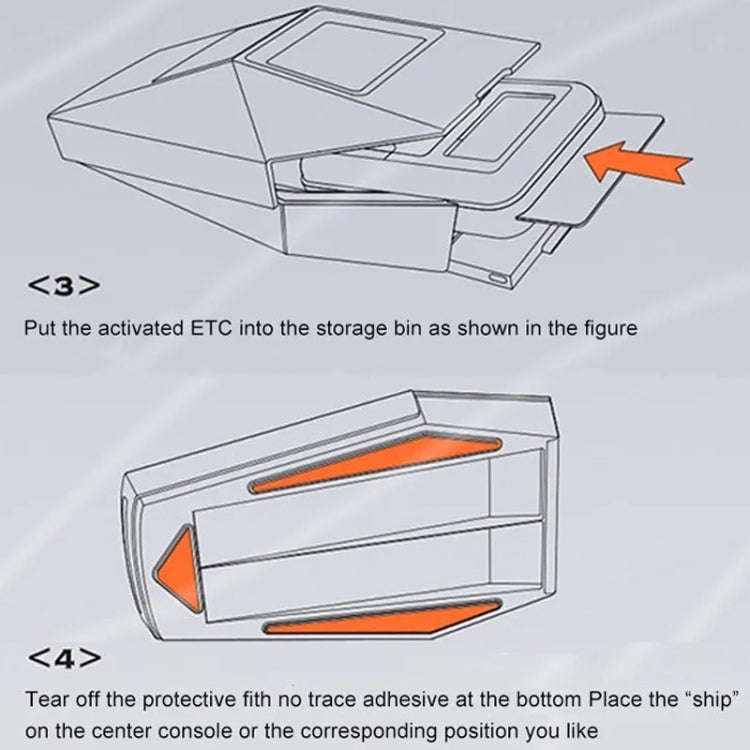Car ETC Bracket Organizer Automotive Removable Center Console Ornament, Model: Pure Version