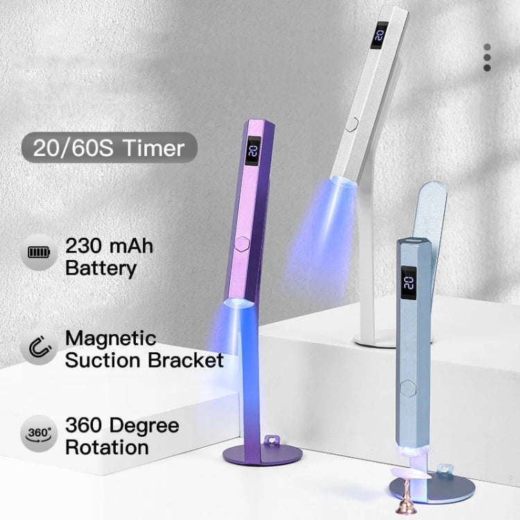 UV Nail Dryer Lamp With 2-speed Timing & Magnetic Bracket(Gray)
