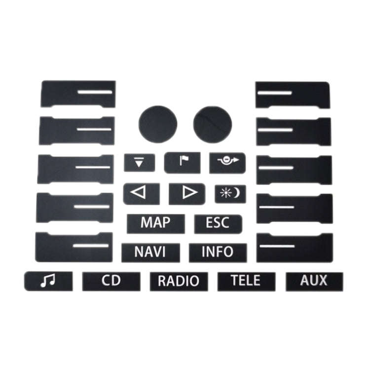 For 2005-2010 Volkswagen Touareg/Passat Steering Wheel Window AC Switch Button Repair Sticker(8pc...