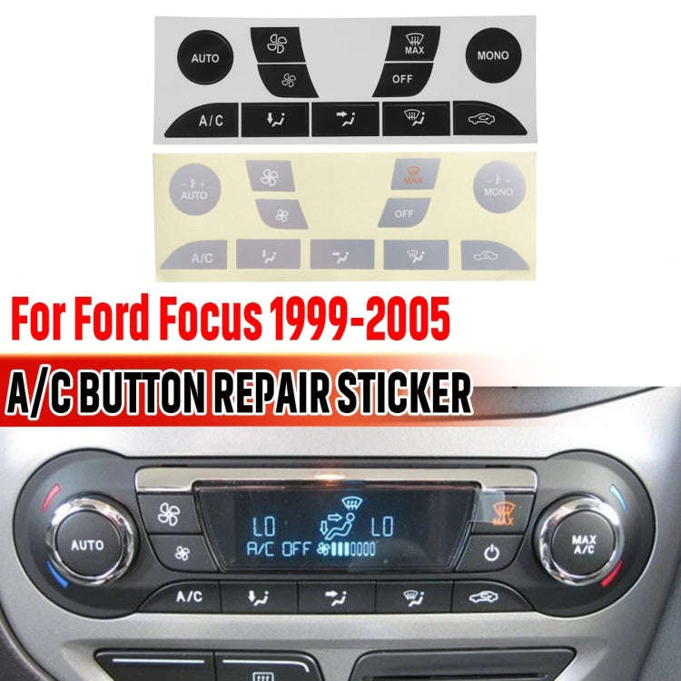 For 1999-2005 Ford Focus Air Conditioning Button Switch Repair Sticker(Silver)