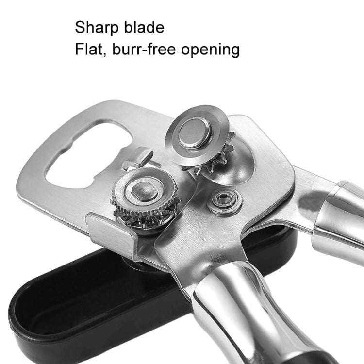 Stainless Steel Can Opener Multifunctional Kitchen Bottle Opener, Style: Aluminum Handle