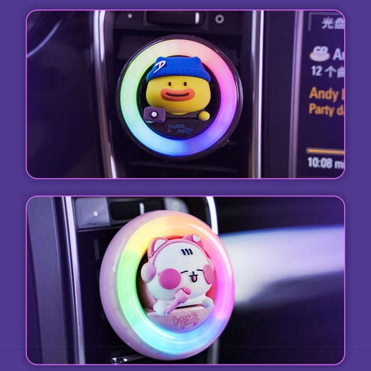ICARER FAMILY XX-28 Car Aromatherapy Colorful Rhythm Lights Air Vent Aromatherapy Decoration(Black)